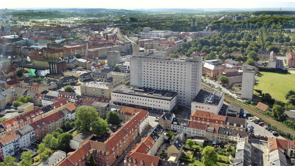 Luftfoto af sygehus - Nordud